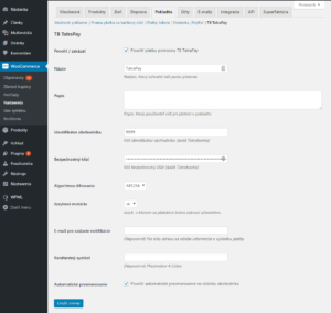 TB TatraPay plugin - nastavenie