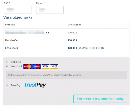 TrustCard plugin - zobrazenie v e-shope